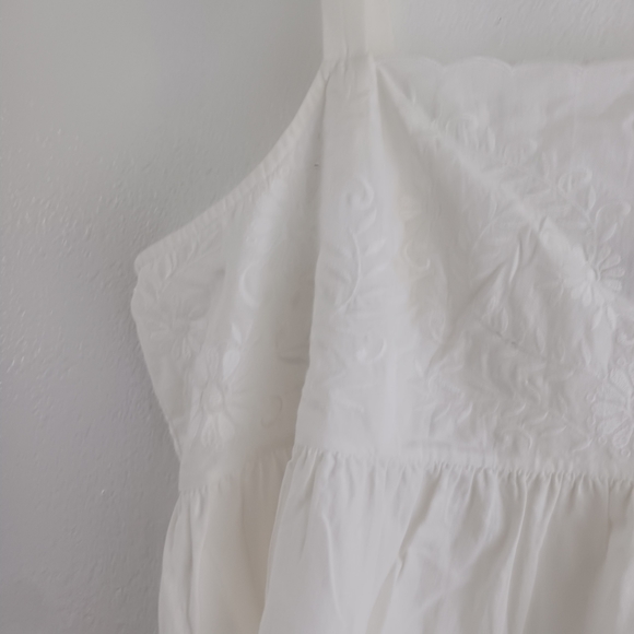 EUC Torrid White Babydoll Cotton Window Pane Button Tank Top Womens 2X - Picture 7 of 8